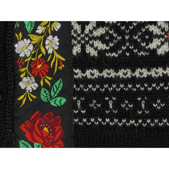 Vintage Squaw Valley Fair Isle Nordic Norwegian Icelandic Wool Cardigan Sweater - Picture 9 of 10